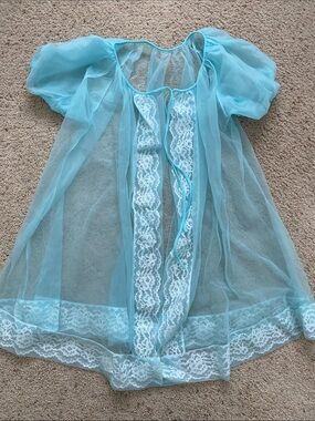 1950’s Turquoise Sheer Lingerie. L.
